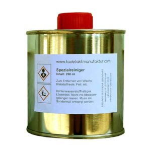 Tin can with spout Special cleaner against grease and adhesive residues